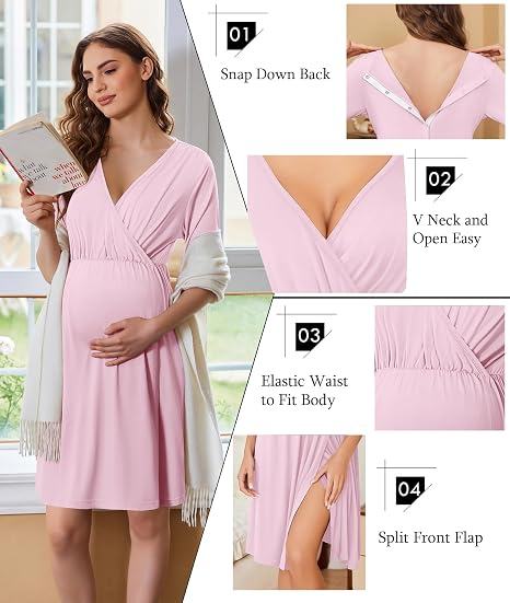 Maternity Labor & Nursing Gown
